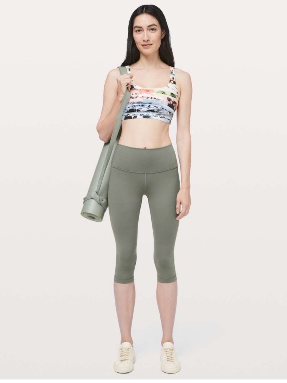 Lululemon Wunder Under High-Rise 1/2 Tight Full-On Luon 17" Grey Sage